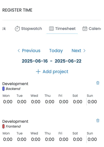 register time mobile