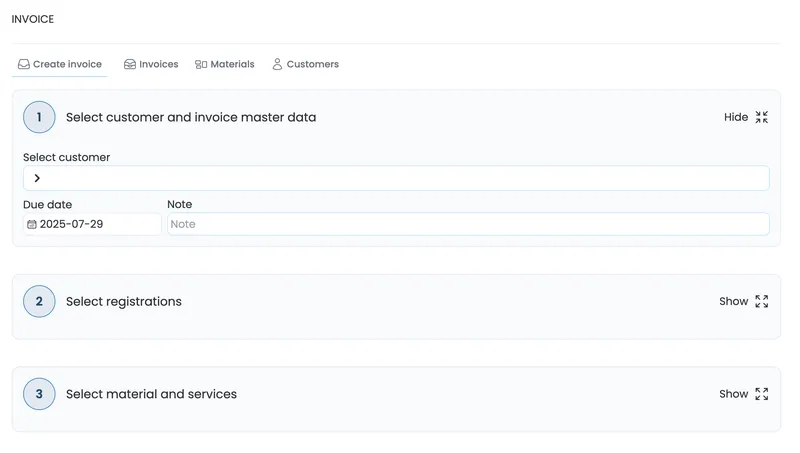 invoicing module