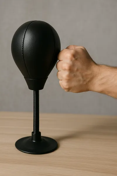 ai generated hand punching small punching bag
