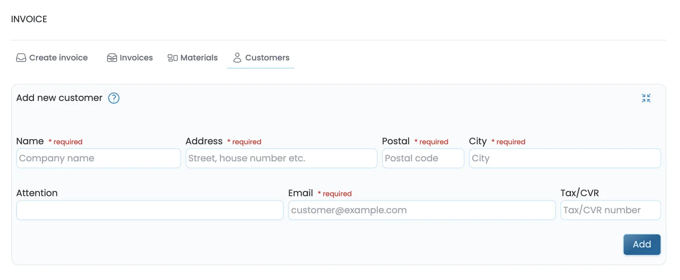 customer invoice