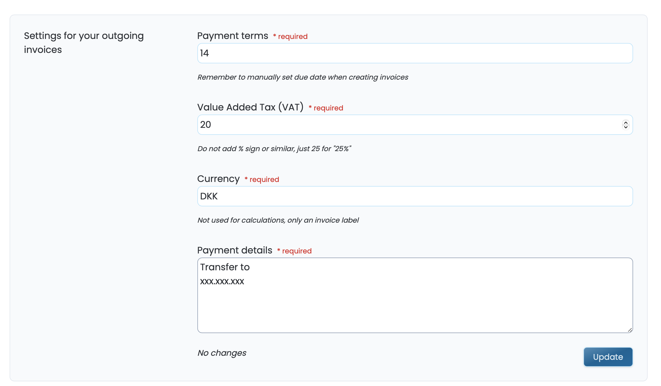 invoice payment